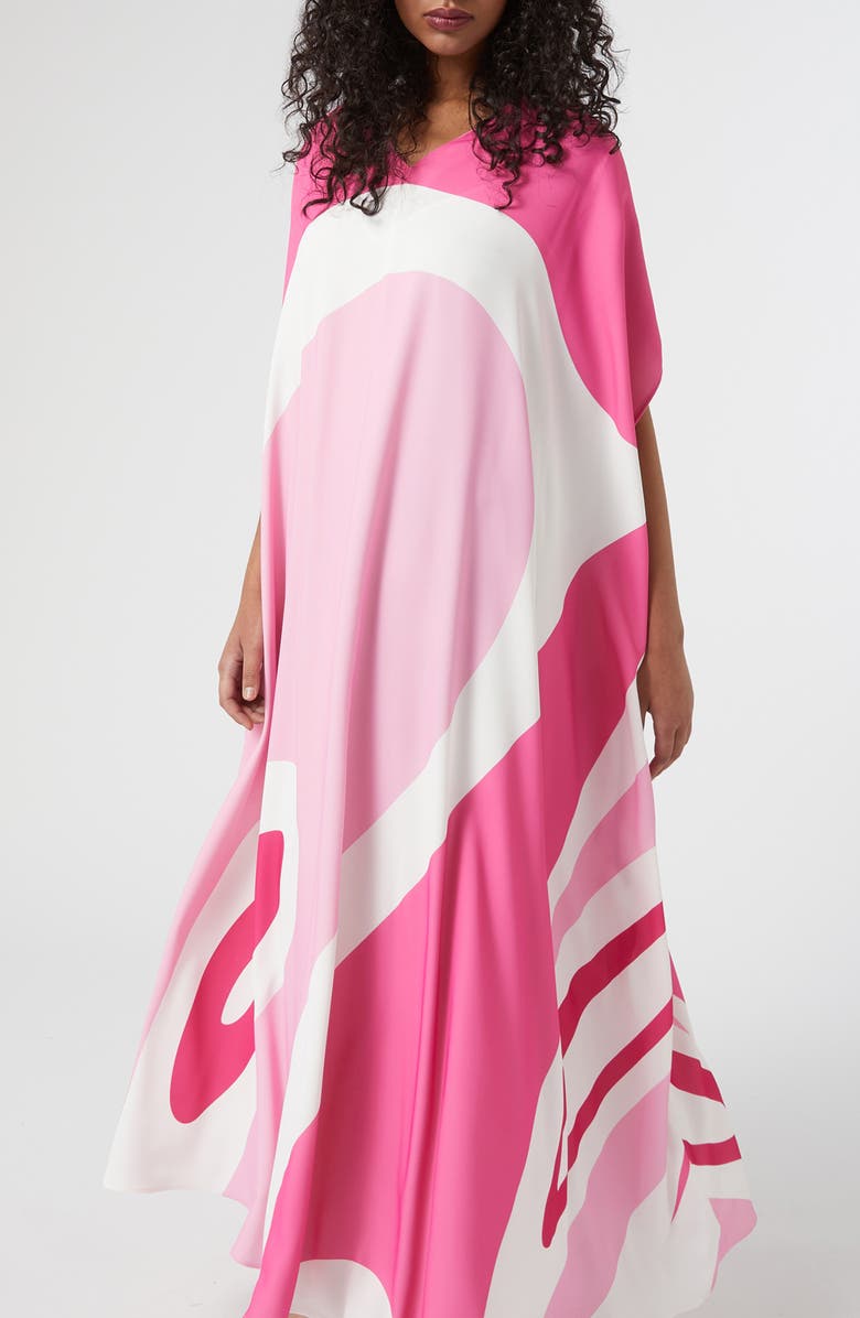 Marina Rinaldi Teramo Print Cady Caftan Dress, Main, color,