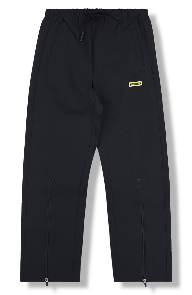 PLEASURES Gaze Zip Hem Track Pants, Alternate, color, Black