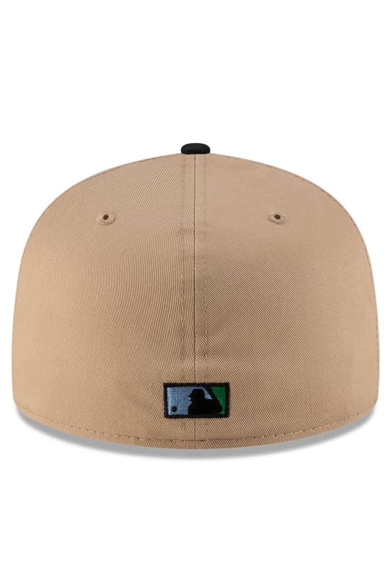 Men's New Era x Just Don Light Beige/ Black Florida Marlins Just Don x Earth Day 59FIFTY Fitted Hat, Alternate, color, Light Beige