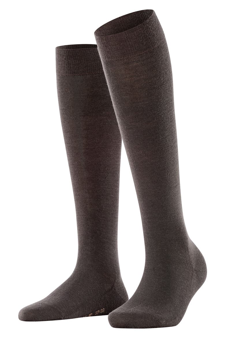 Soft Merino Knee High Socks, Alternate, color, DARK BROWN