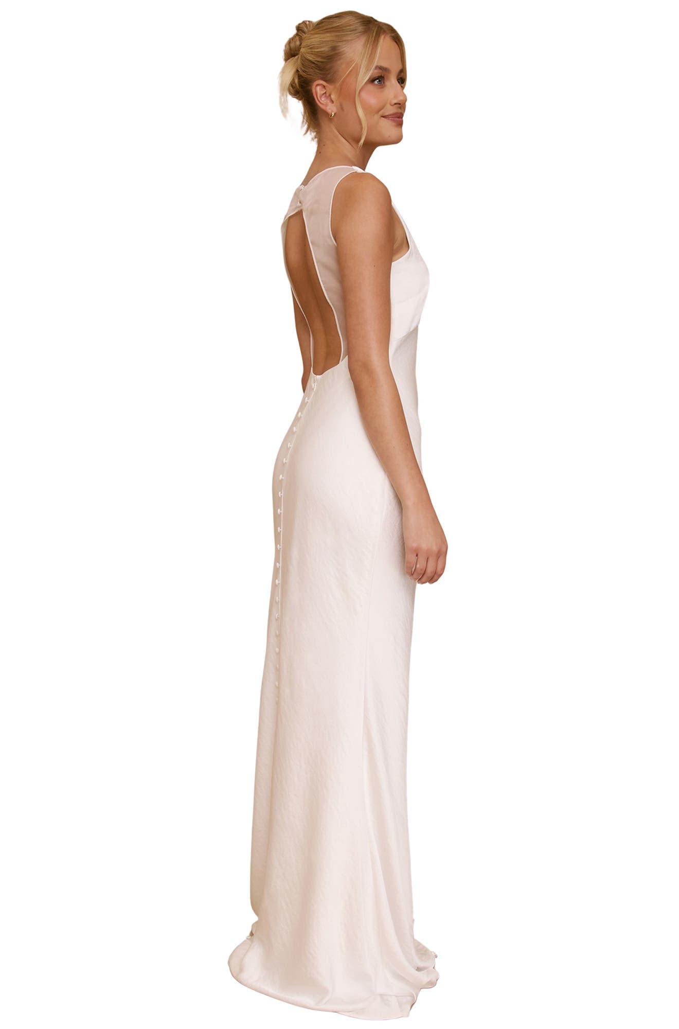 Clarise Organza Open Back Maxi Dress - image 2
