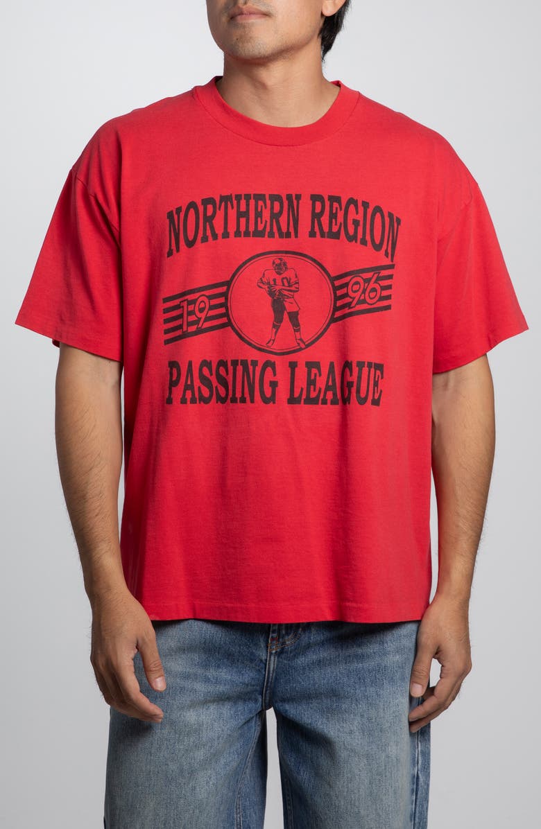 Elwood Vintage '96 Northern Region Passing League Tee, Main, color, Red