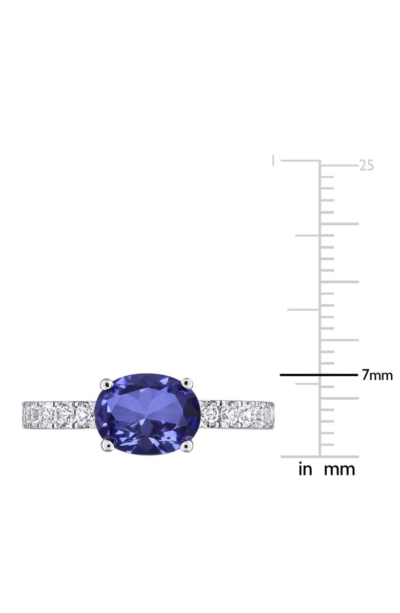 Julianna B. Lab-Created Blue & White Sapphire Oval Ring, Alternate, color, Created Sapphire