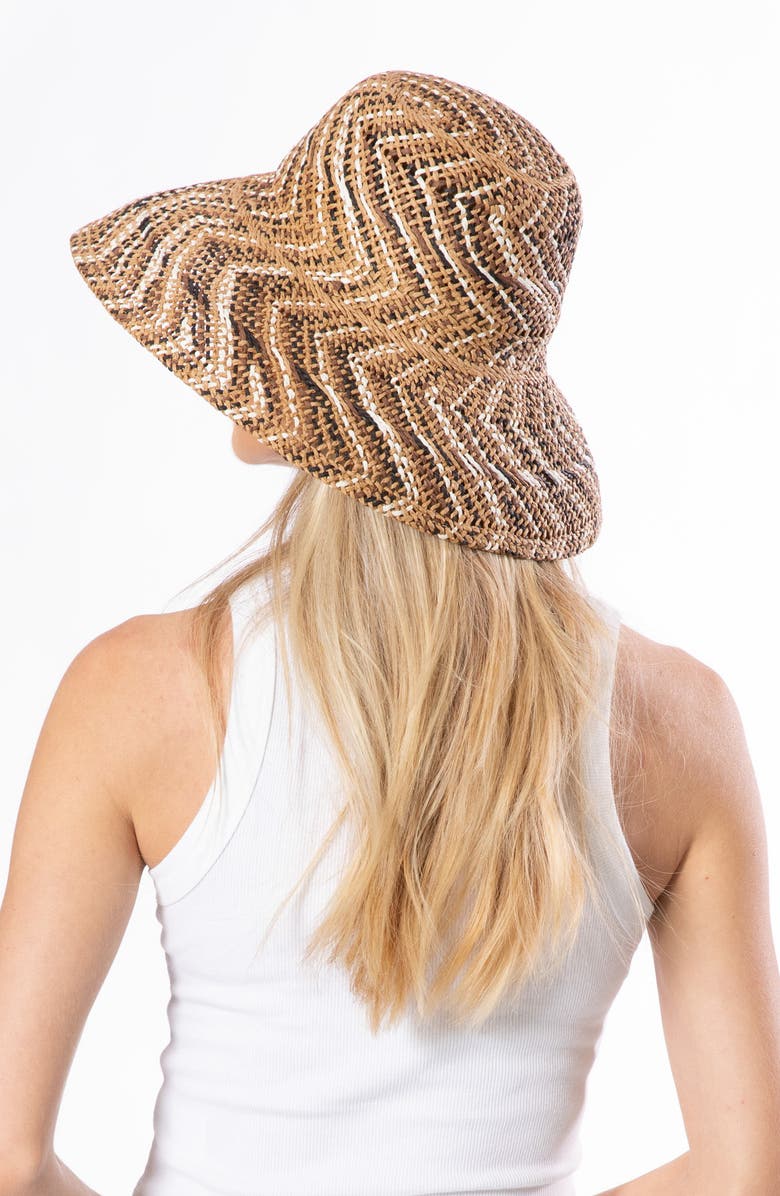 San Diego Hat Briza Open Weave Round Crown Hat, Alternate, color, 