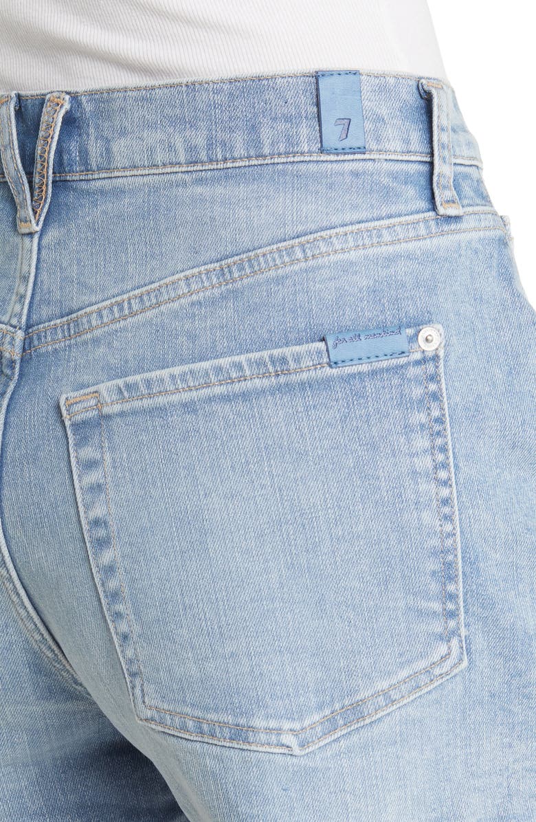 7 For All Mankind Monroe High Waist Nonstretch Denim Cutoff Shorts, Alternate, color, Merton Comfort