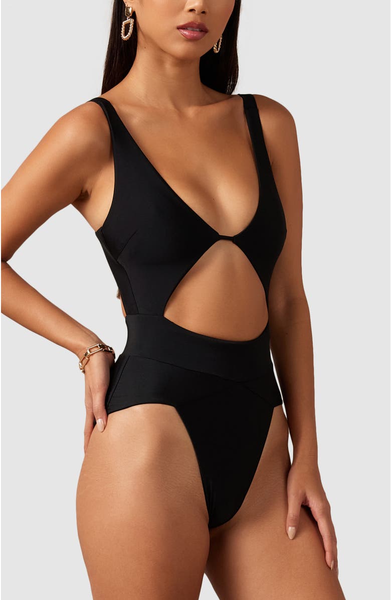 MBM Swim Aspire One-Piece Swimsuit, Alternate, color, Black