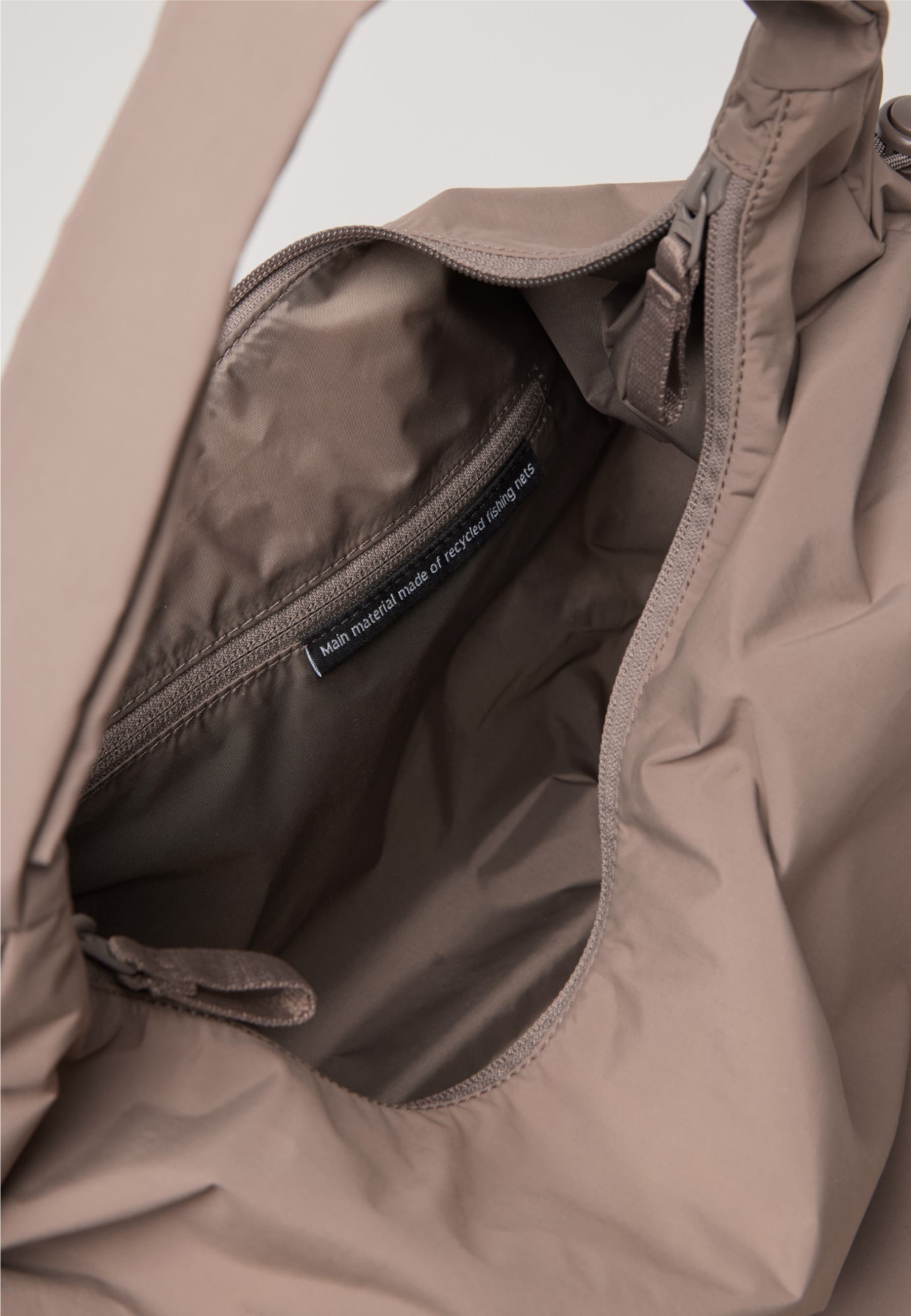 GOT BAG Mellow Bag Recycled Nylon Slouchy Hobo, Alternate, color, Oyster