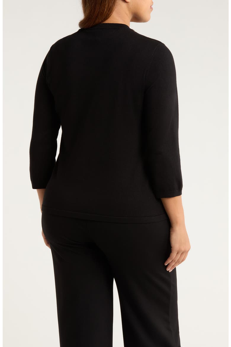 Embellished Crewneck Sweater, Alternate, color, ANNE BLACK