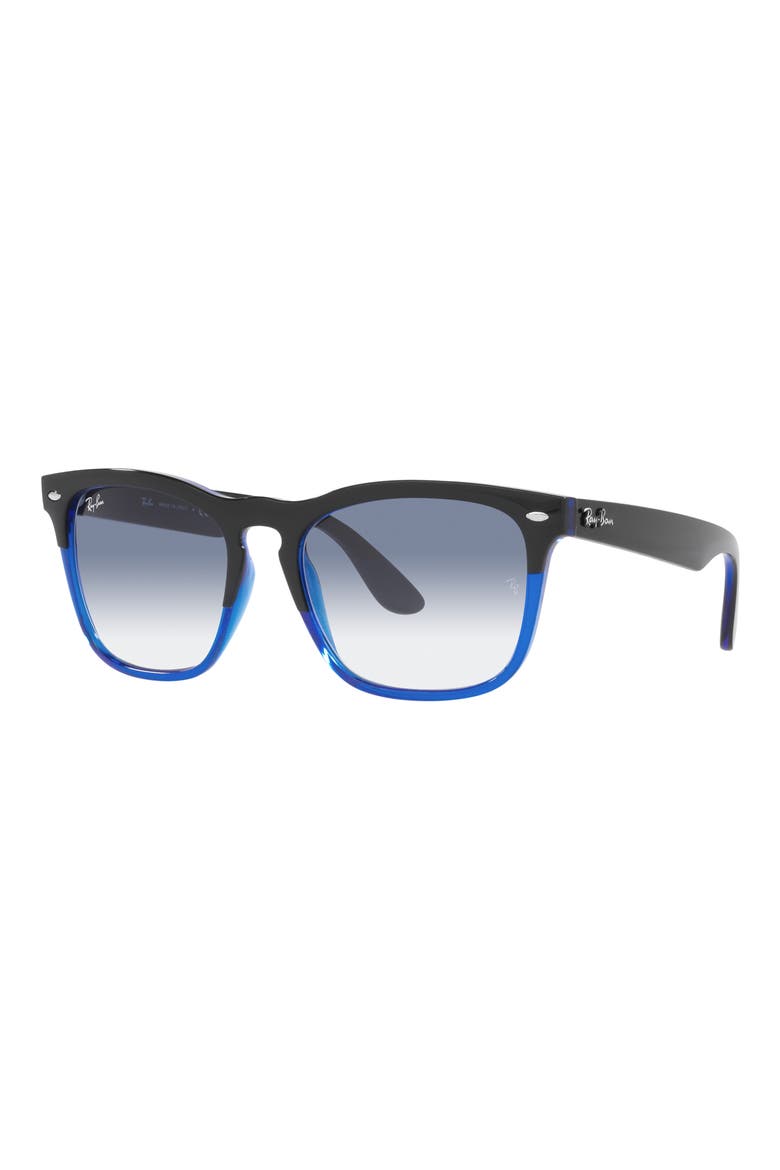 Steve 54mm Square Sunglasses, Alternate, color, CLEAR/ BLUE