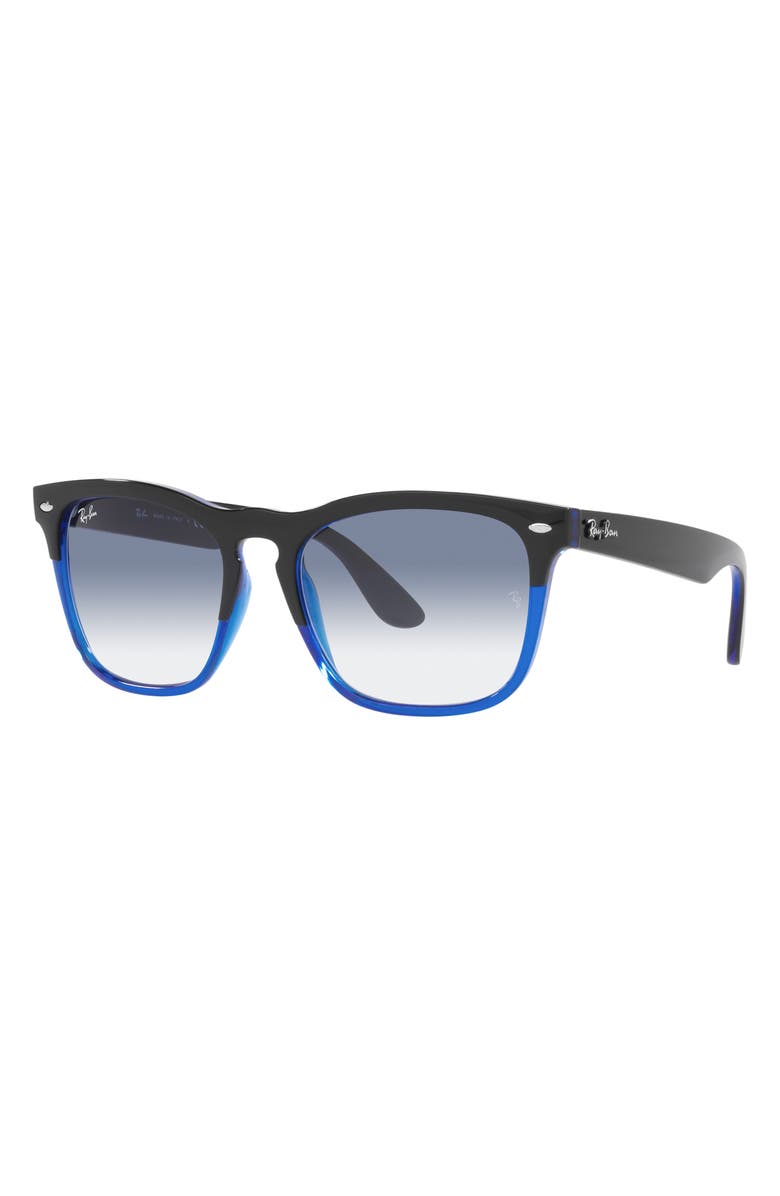 Ray-Ban Steve 54mm Square Sunglasses, Alternate, color, Clear/ Blue