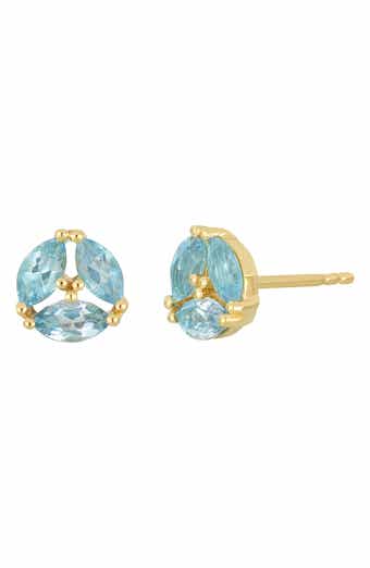 14K Gold Color Stud Earrings