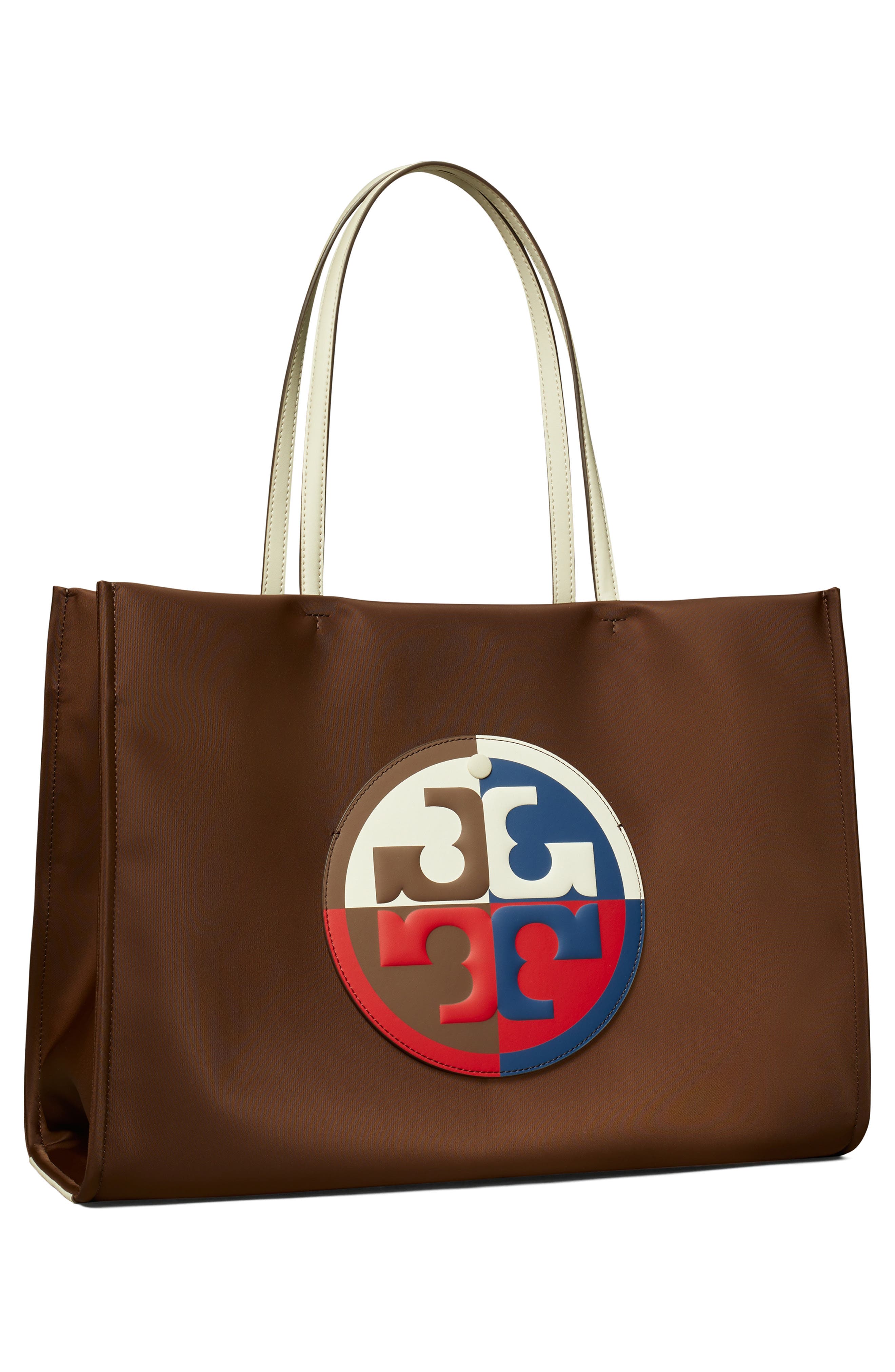 Tory Burch Ella Colorblock Nylon Tote, Alternate, color, 