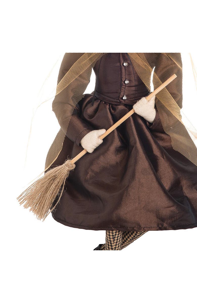 Gallerie II Matilda Witch Joe Spencer Gathered Traditions Halloween Art Doll Figure, Alternate, color, Brown