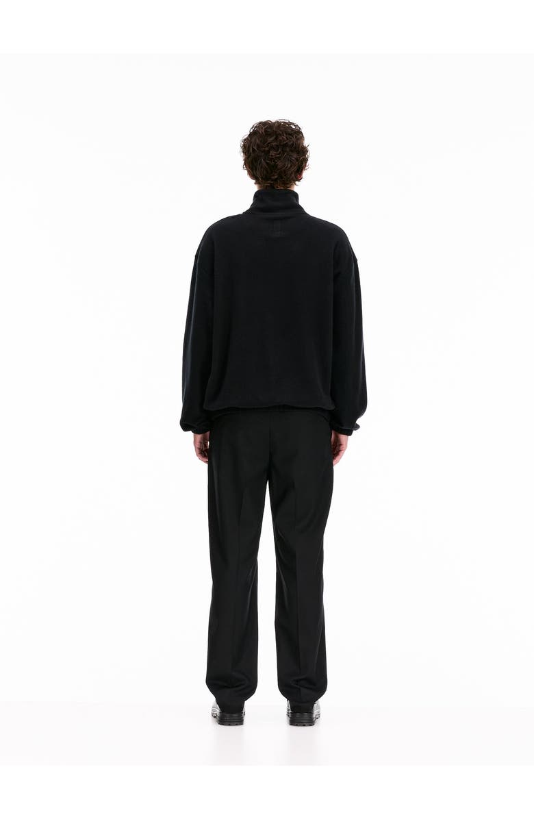 vowels Quarter Zip Fleece, Alternate, color, Black