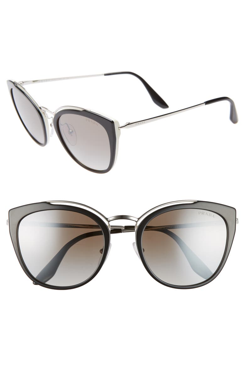 Prada 54mm Gradient Cat Eye Sunglasses, Alternate, color, 