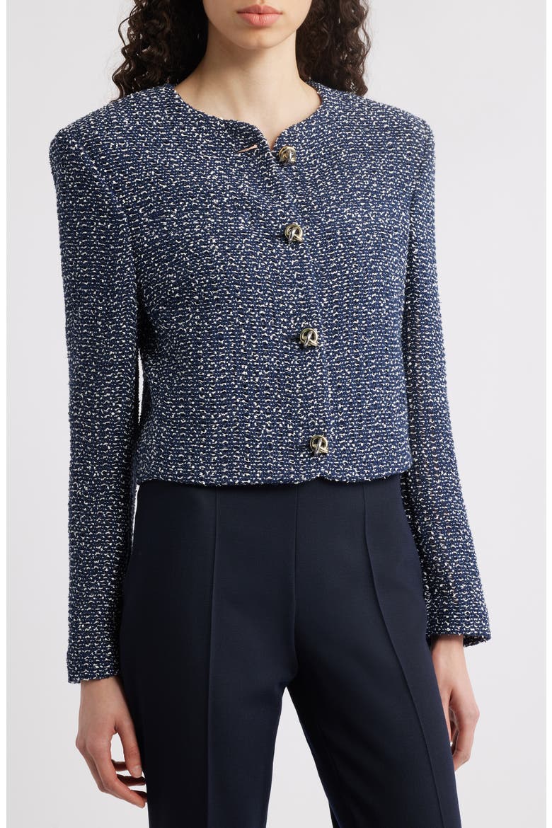 Jolena Crop Tweed Jacket, Alternate, color, OPEN MISC