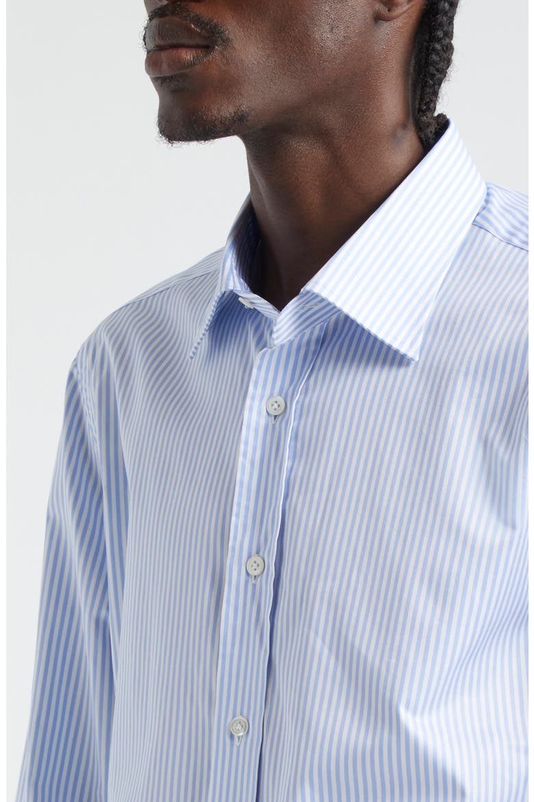 Stretch Poplin Button-Up Shirt, Alternate, color, SKY BLUE BENGAL