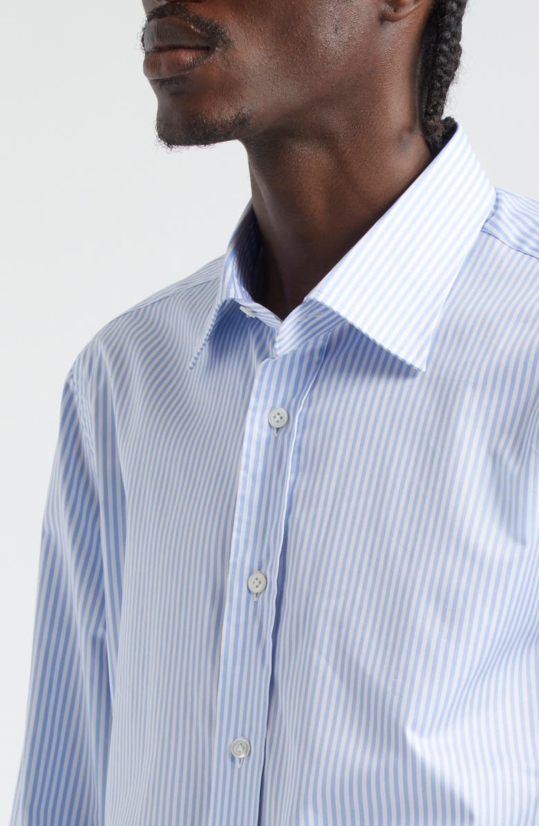 Thom Sweeney Stretch Poplin Button-Up Shirt, Alternate, color, Sky Blue Bengal