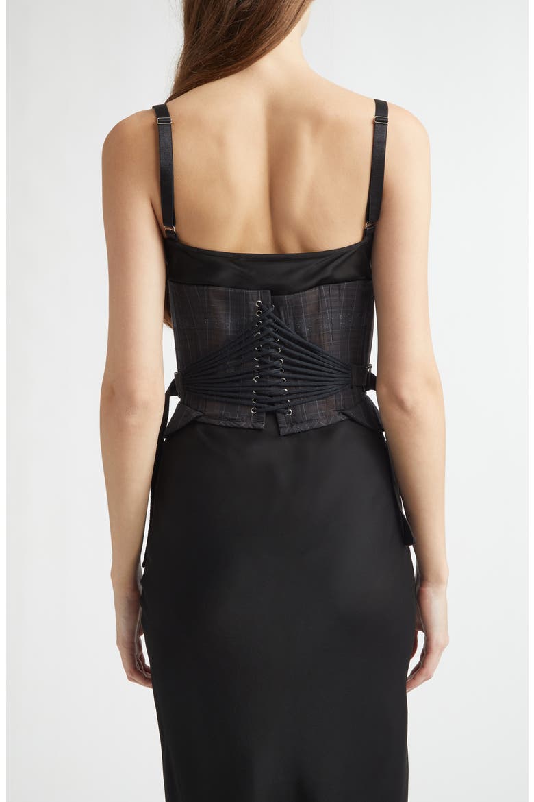 Plaid Corset, Alternate, color, BLACK ARTISINAL PLAID