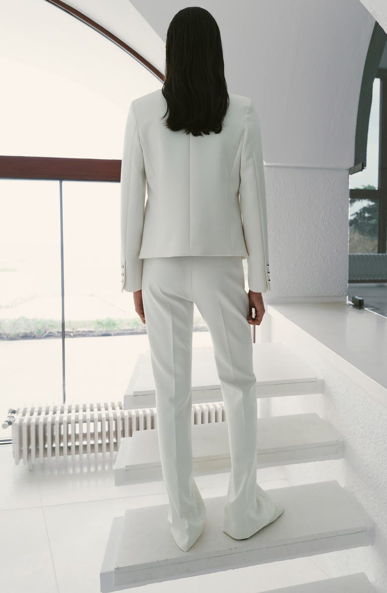 MANGO Mandarin Collar Jacket, Alternate, color, Off White