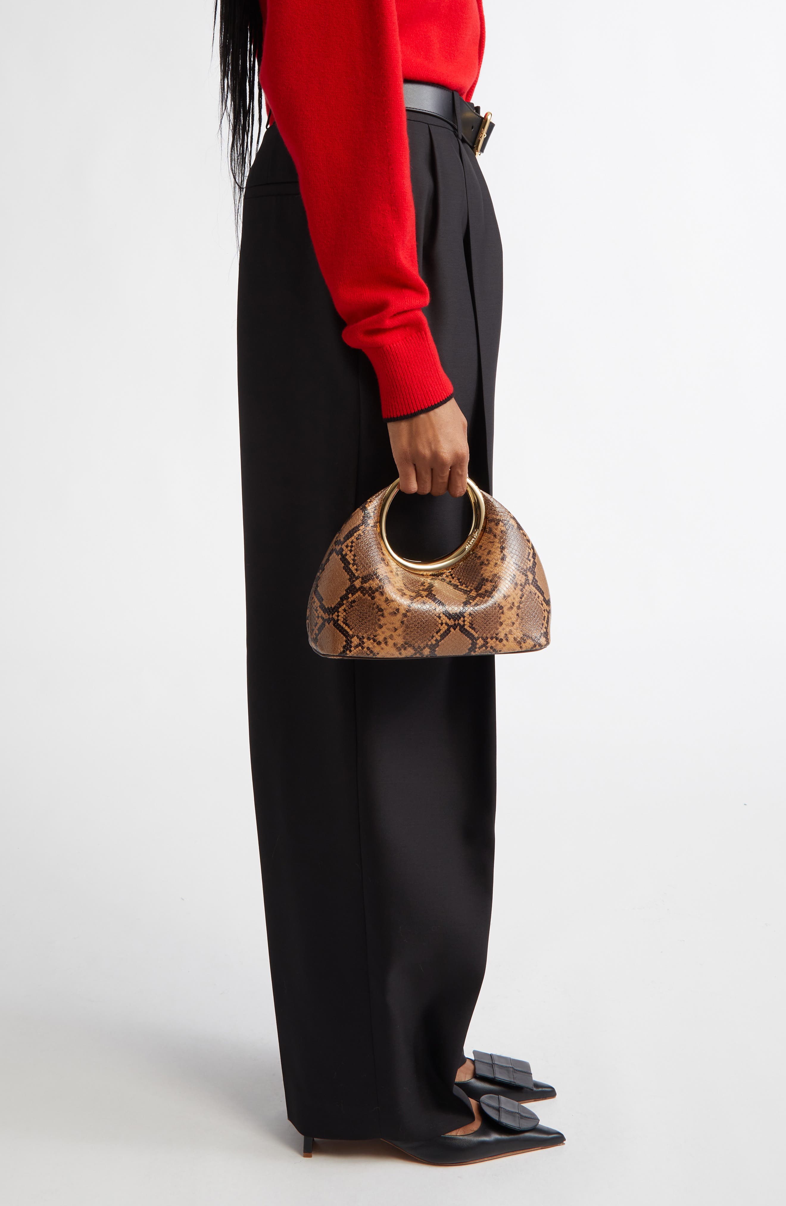 Jacquemus Le Petite Calino Leather Top Handle Bag, Alternate, color, Light Brown