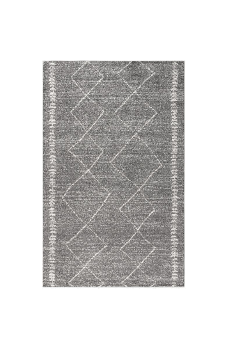 JONATHAN Y Zaina Moroccan Beni Souk Area Rug, Main, color, Gray/Cream