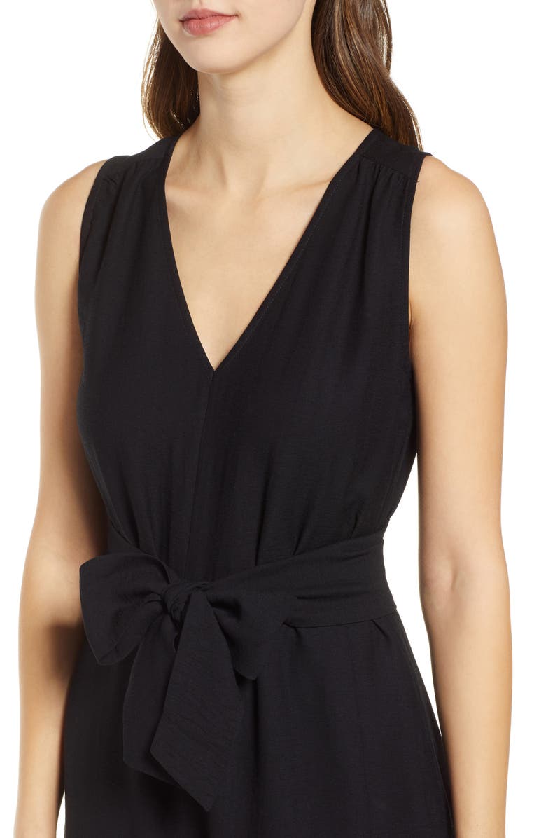All in Favor Tie Front Jumpsuit, Alternate, color,