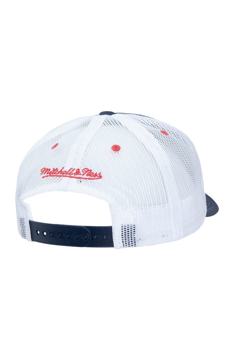 Mitchell & Ness Men's   Navy Atlanta Braves Sideline Trucker Adjustable Hat, Alternate, color, 
