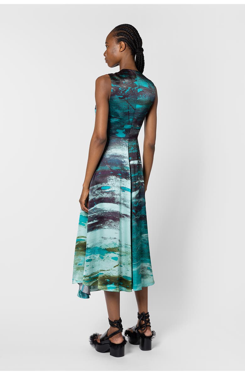 Roksanda Tera Printed Midi Dress, Alternate, color, Brush Teal / Mint