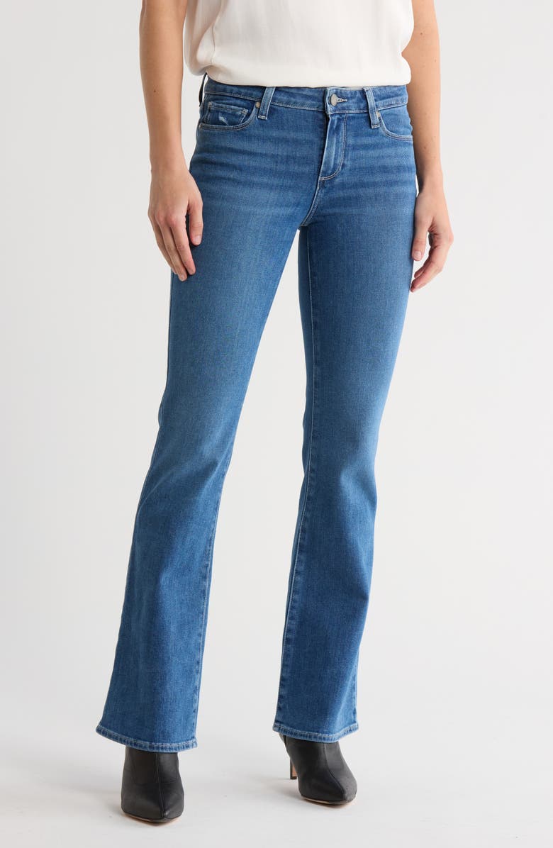 PAIGE Skyline Mid Rise Bootcut Jeans, Main, color, Deven Distressed