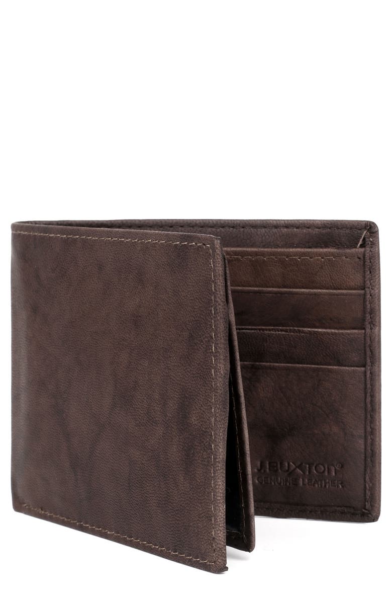 BUXTON Credit Card RFID Leather Billfold Wallet, Alternate, color, Tan