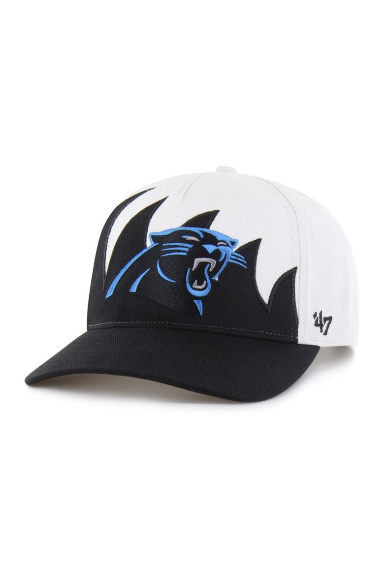 Men's '47 White Carolina Panthers Jagged Hitch Adjustable Hat, Main, color, White