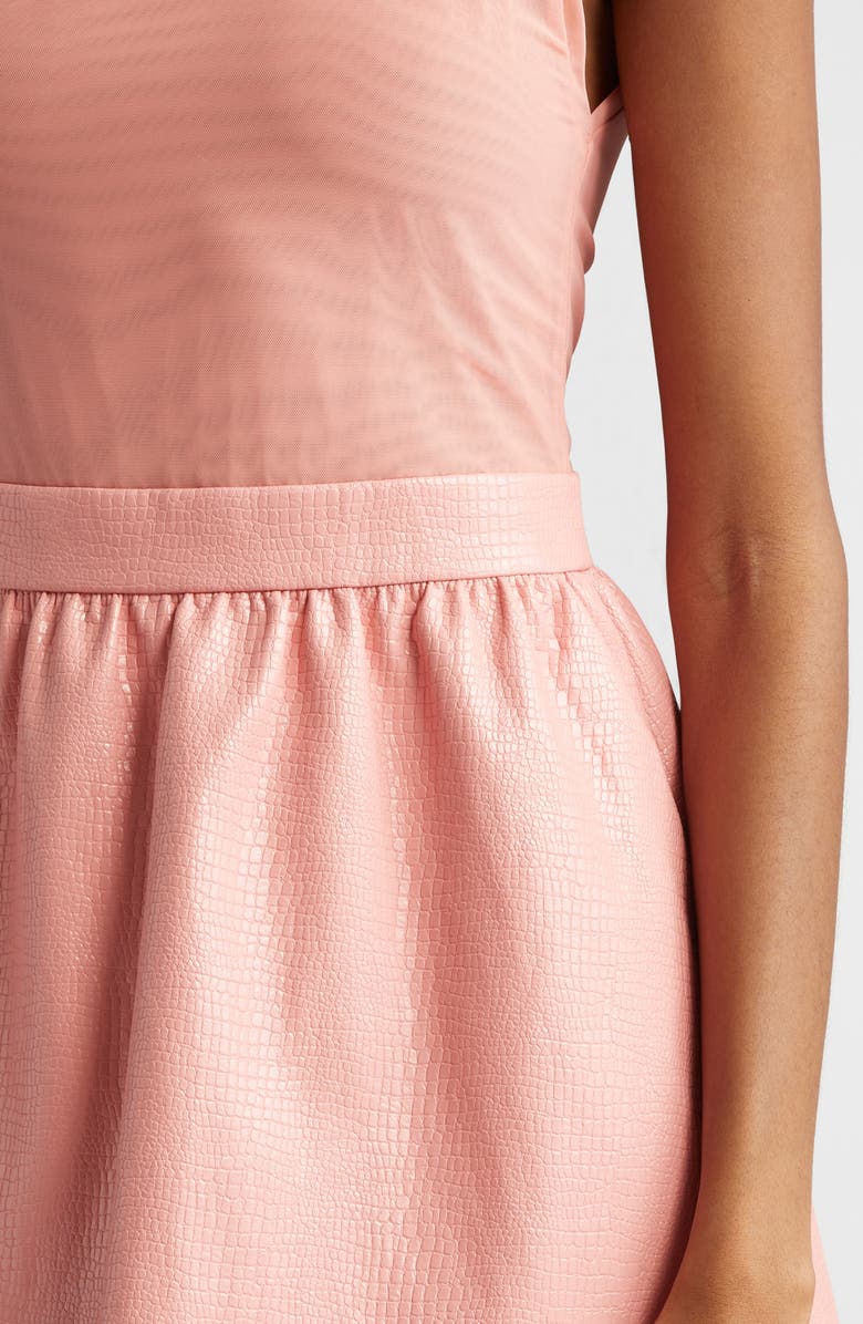 Alice + Olivia Chara Mixed Media Sleeveless Dress, Alternate, color,