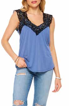 BLUEGREY Lace Banded Cupro Tank Top