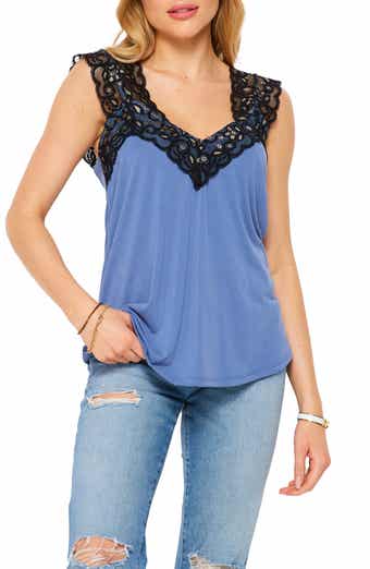 BLUEGREY Lace Banded Cupro Tank Top