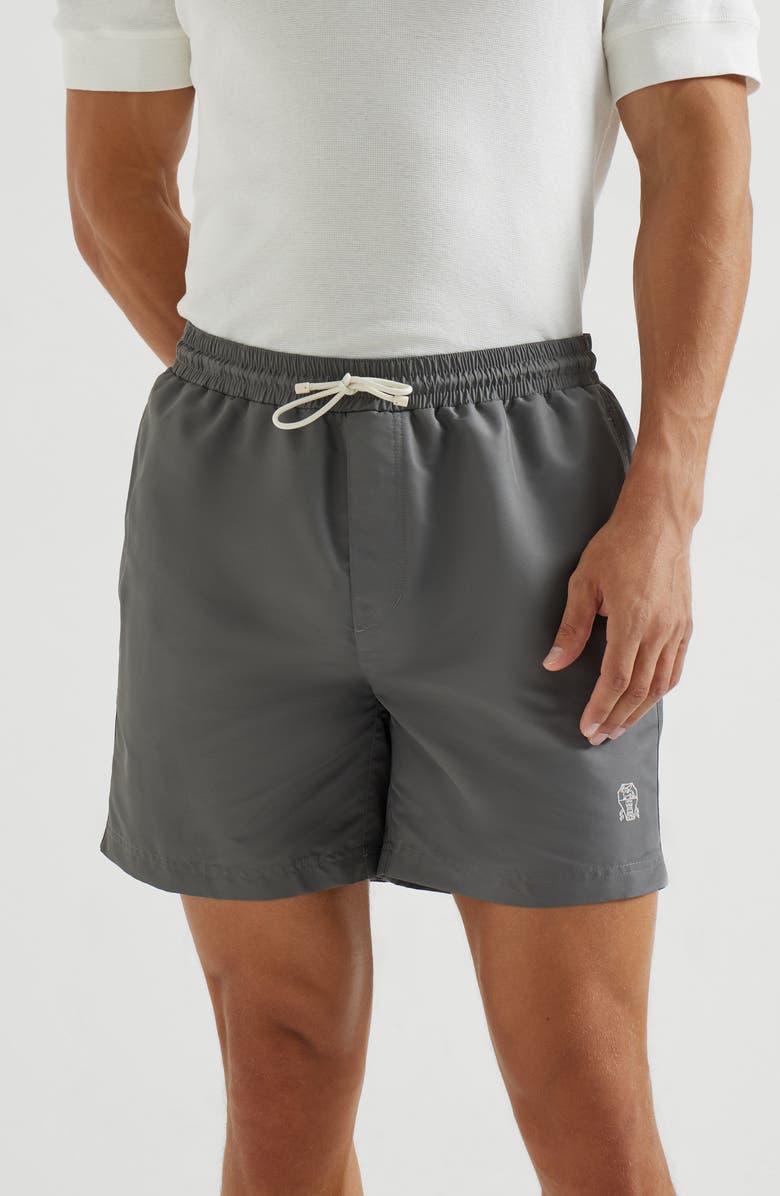 Brunello Cucinelli Swimsuit, Alternate, color, Grey