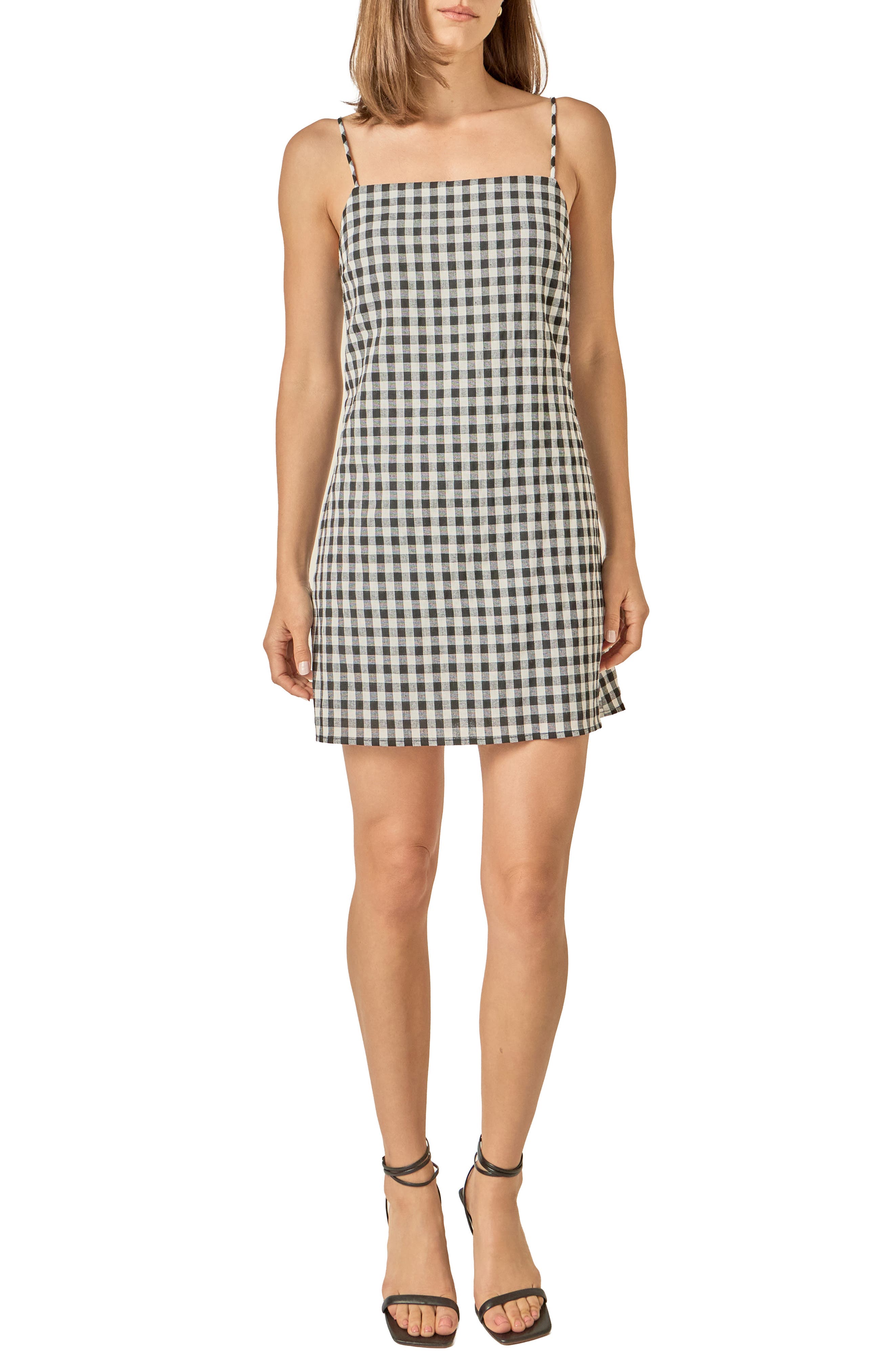 selected BLACK/ WHITE PLAID
