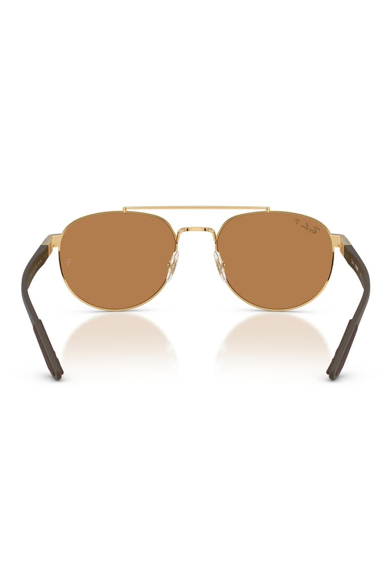 56mm Polarized Irregular Sunglasses, Alternate, color, ARISTA / ORANGE MIR PINK POLAR