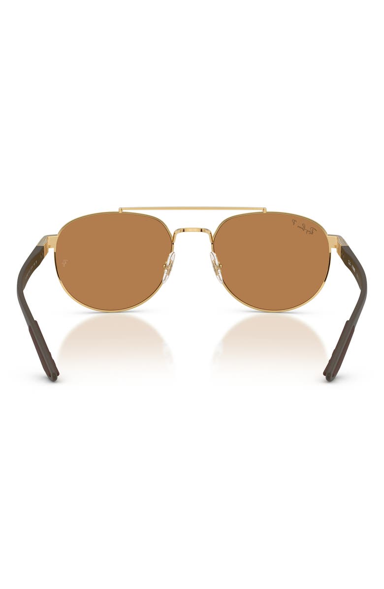 Ray-Ban 56mm Polarized Irregular Sunglasses, Alternate, color, Arista / Orange Mir Pink Polar
