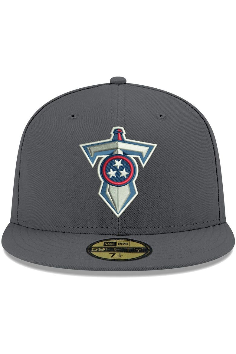 Men's New Era Graphite Tennessee Titans Alternate Logo Storm II 59FIFTY Fitted Hat, Alternate, color, Graphite