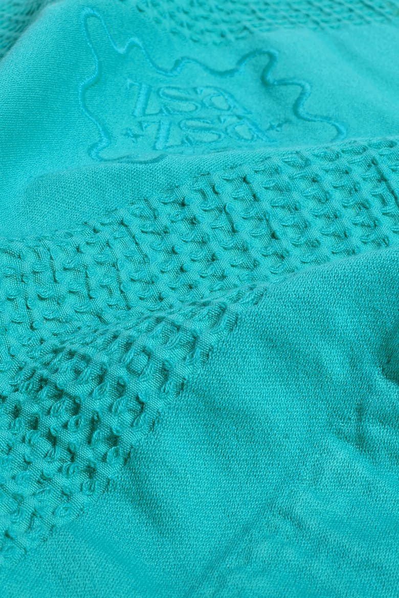 Braga Waffle King Size 100% Cotton Pique 94X87 In, Alternate, color, Medium Green