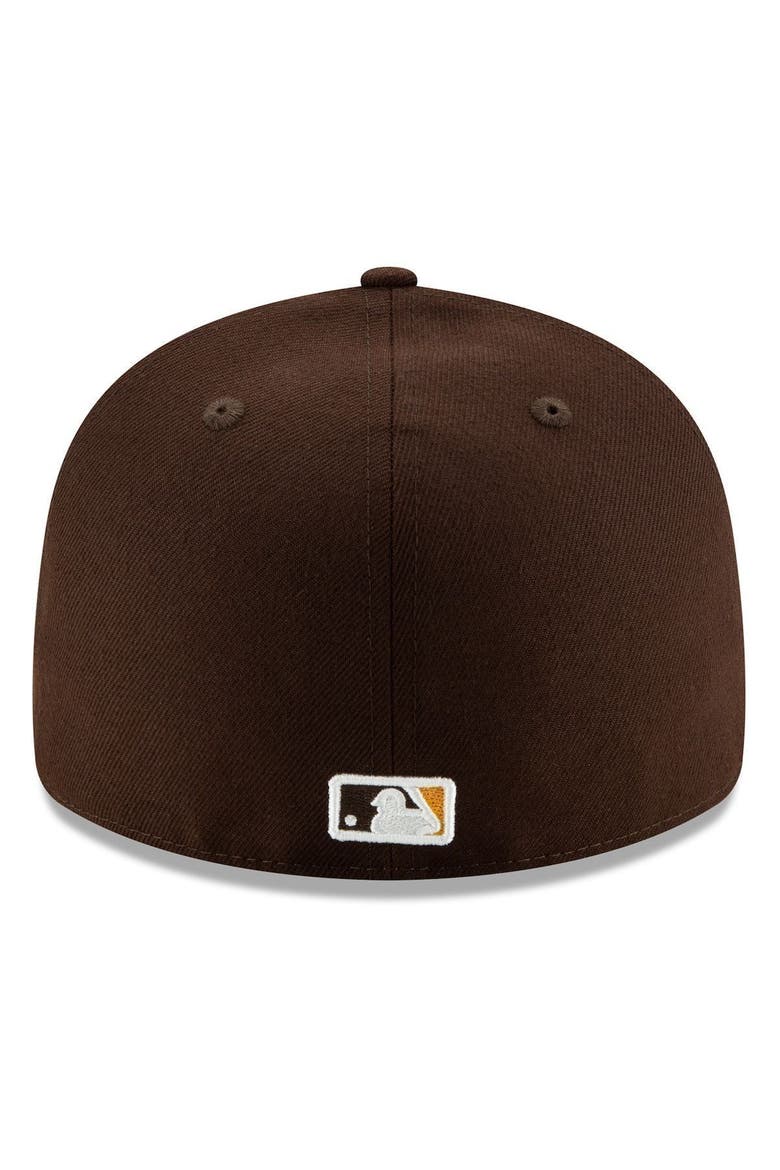 Men's New Era Brown San Diego Padres Authentic Collection On-Field Low Profile 59FIFTY Fitted Hat, Alternate, color, BROWN