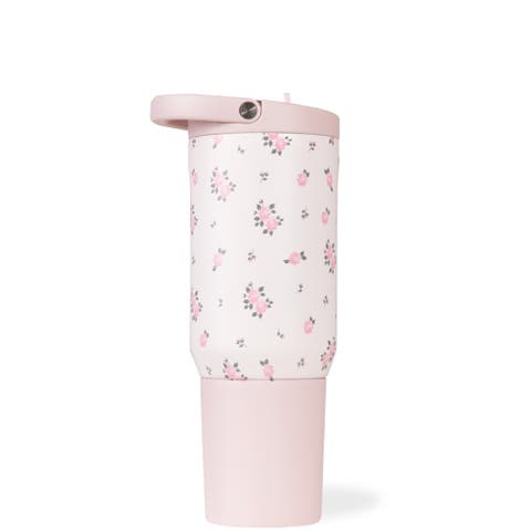 Sport Insulated Stainless Steel Water Bottle with Flip Straw and Swivel Handle for Gym & Outdoors