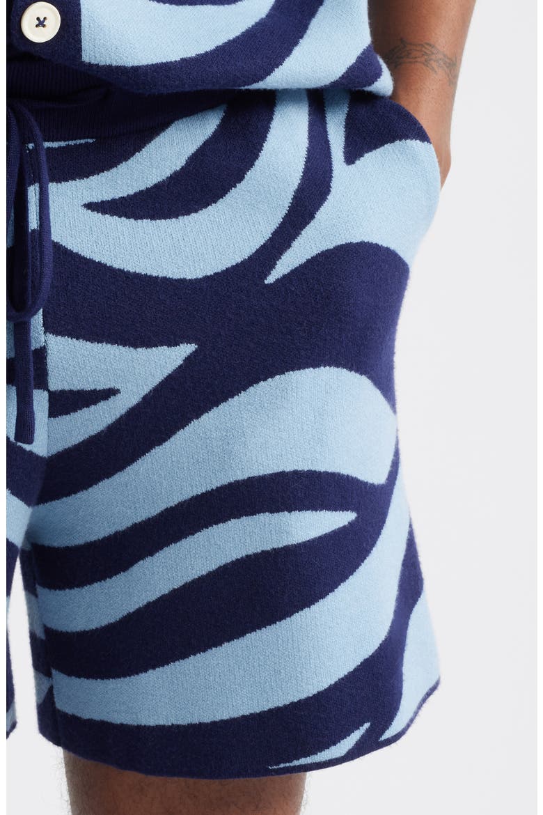 Wave Knit Shorts, Alternate, color, BLUE