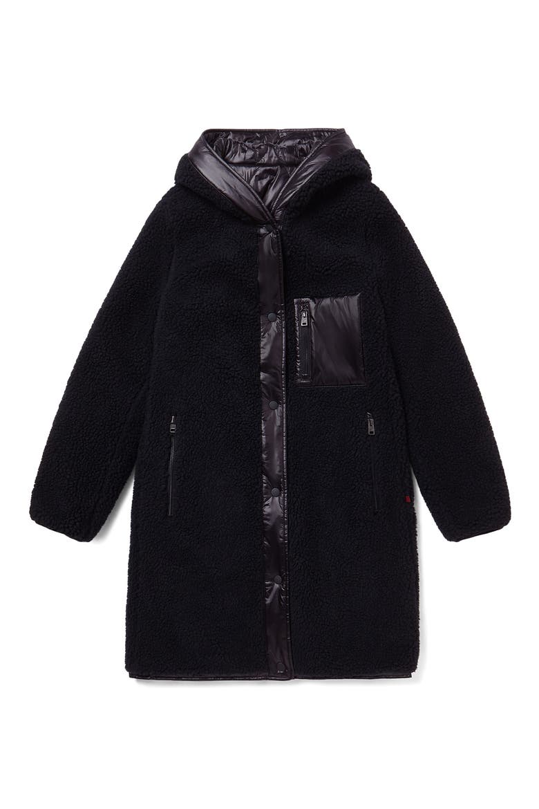 Elm Faux Shearling Water Resistant Reversible Parka, Alternate, color, BLACK