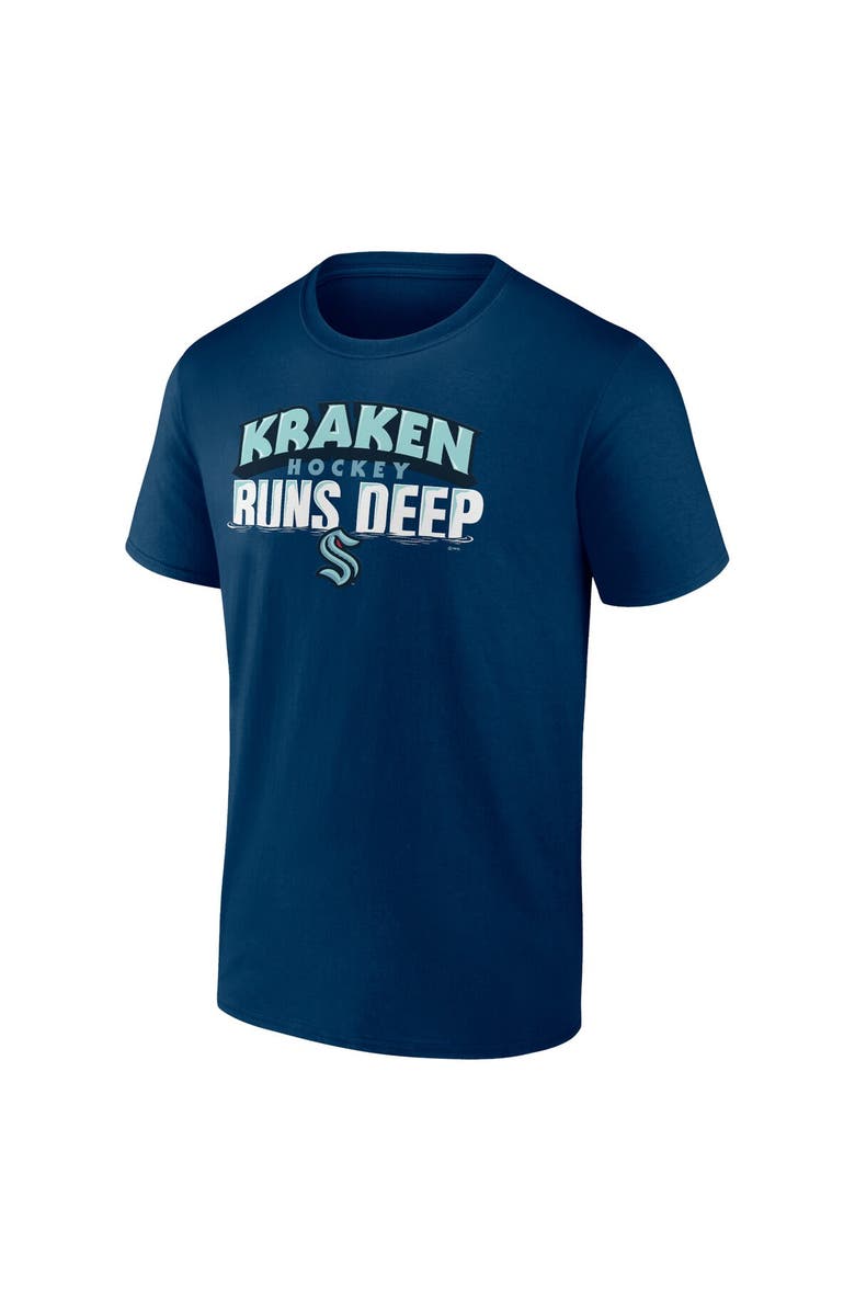 FANATICS Men's Fanatics Branded Deep Sea Blue Seattle Kraken Local T-Shirt, Alternate, color, Navy
