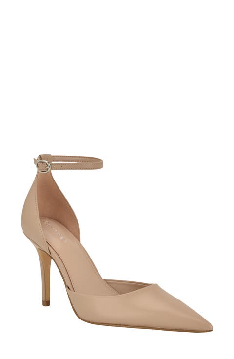 Olettia Ankle Strap Pointed Toe Pump (Women)