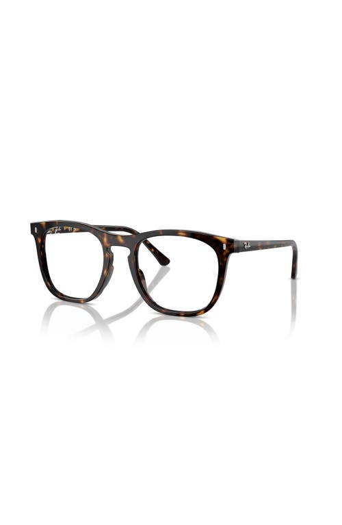 Ray Ban Ray-ban 51mm Square Optical Glasses In Brown