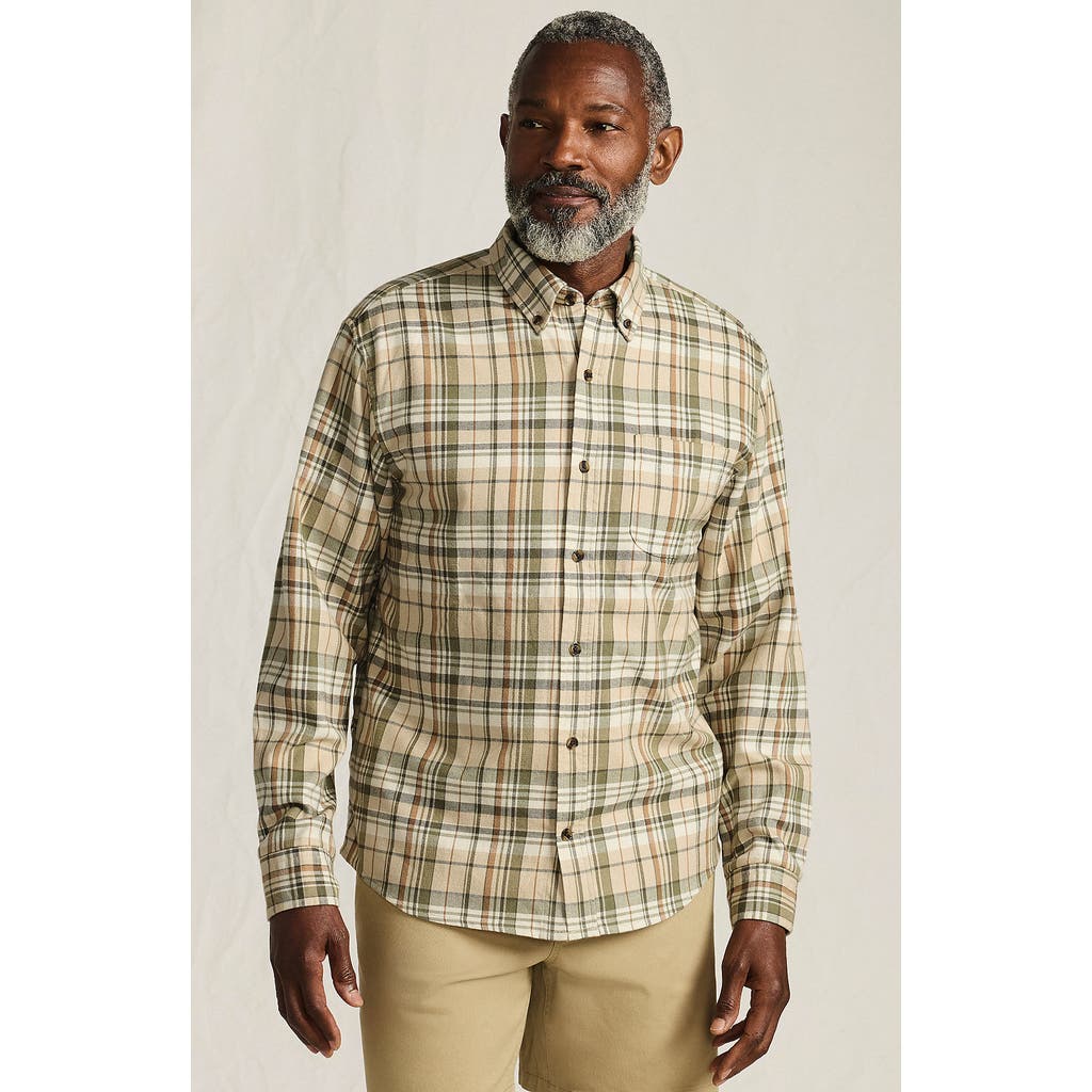 Lands' End Traditional Fit Flagship Flannel Shirt In Brown