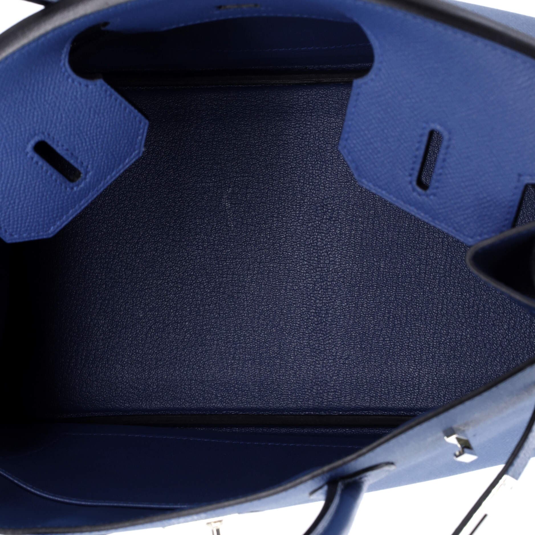 Pre-Owned Hermes Birkin Handbag Blue Epsom with Palladium Hardware 30, Alternate, color, Bleu Brighton